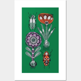 Floral Bugs Posters and Art